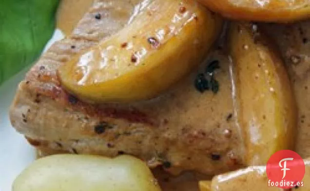 Lomo de Cerdo Asado de Cocción Lenta con Arroz de Arándanos de Manzana