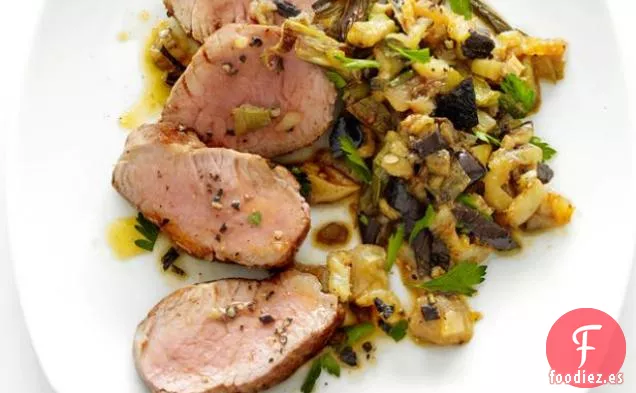 Solomillo de Cerdo con Salsa de Berenjena