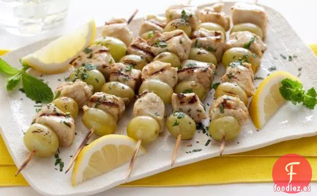 Brochetas de Pollo y Uva con Especias