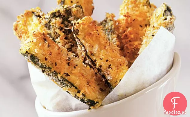 Patatas Fritas de Calabacín con Costra de Queso Parmesano