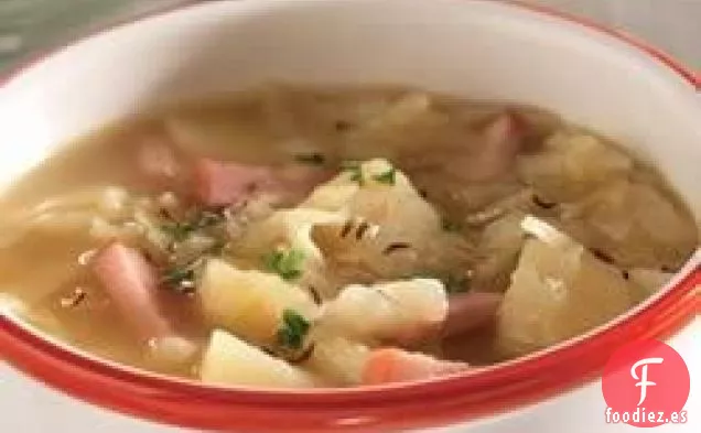 Sopa de Jamón, Patata y Repollo