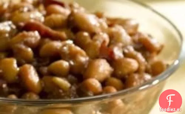 Frijoles Horneados con Mantequilla de Manzana y Miel