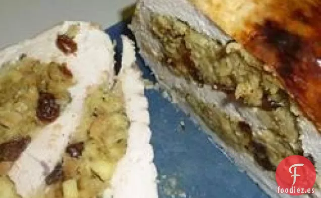 Rodajas de Pechuga de Pavo con Relleno de Manzana y Pasas