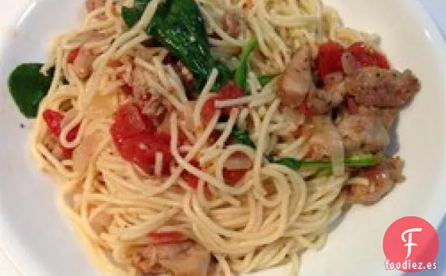 Pollo con Espagueti