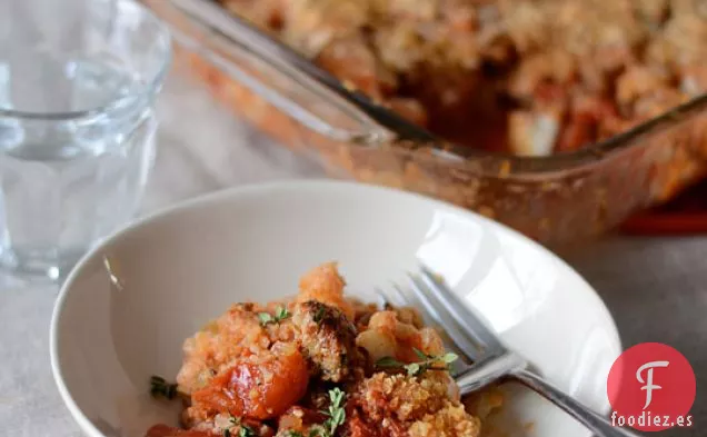 Cazuela de Coliflor y Salchicha de Pollo