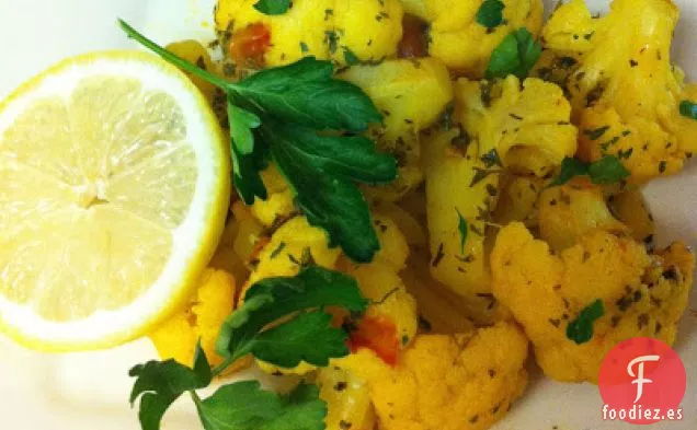 Coliflor Picante Con Limón Y Ajo