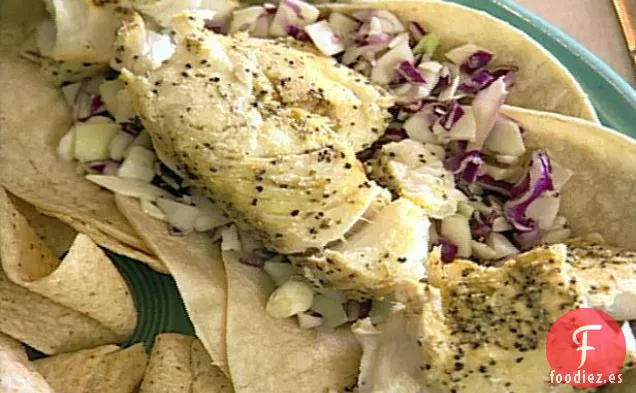Tacos de Mero: Tacos de Fletán