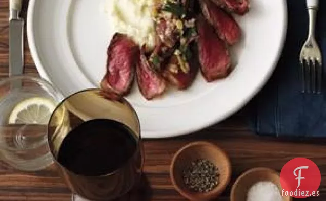 Filete A Fuego Lento Con Puré De Coliflor