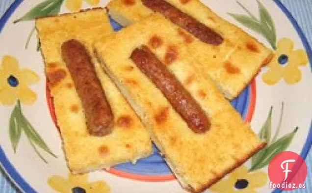 Panqueques al horno con Salchichas