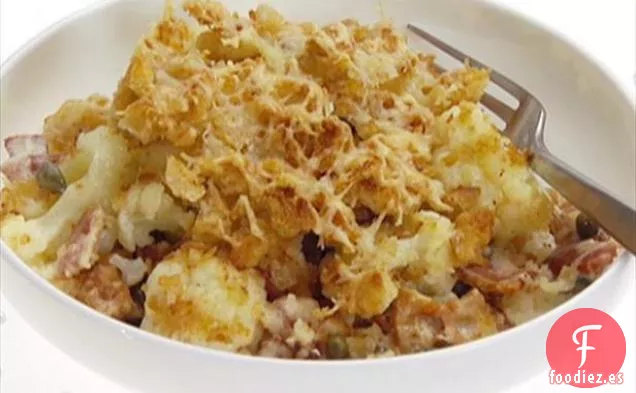 Coliflor y Tocino Gratinado