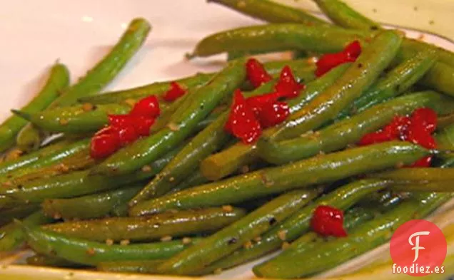 Judías Verdes Salteadas con Pimiento