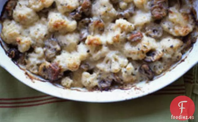 Coliflor Y Castañas Gratinadas