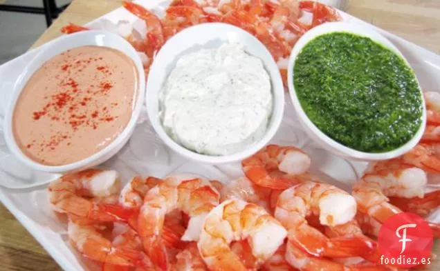 Salsa de Cóctel de Camarones al Pesto de Pimentón y Perejil
