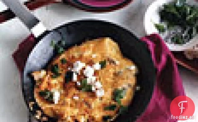 Tortilla de Coliflor y Queso Feta