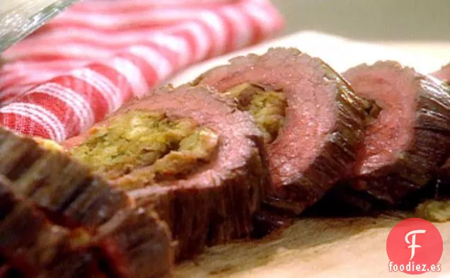 Molinillos de Carne con Relleno de Tomate Secado al Sol y Puré de Patatas de Romero