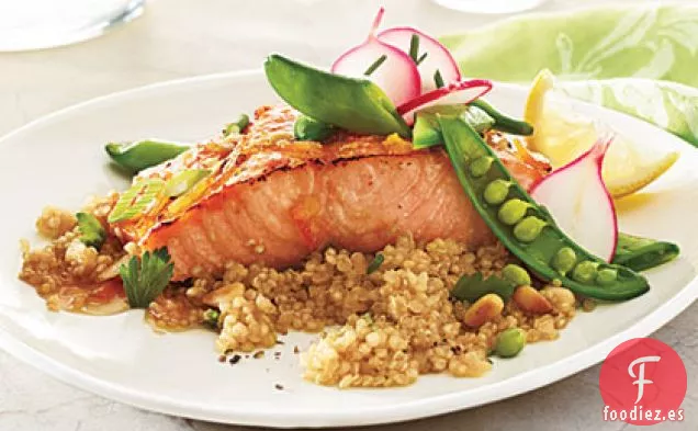 Salmón Asado con Glaseado de Mermelada de Soja