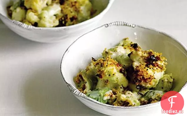 Queso De Coliflor Con Cobertura De Salvia Crujiente