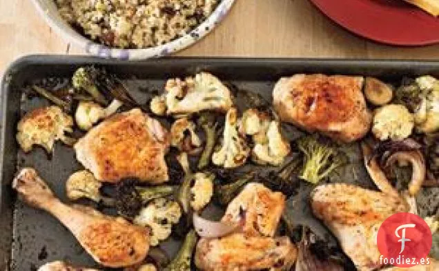 Pollo Asado Y Verduras