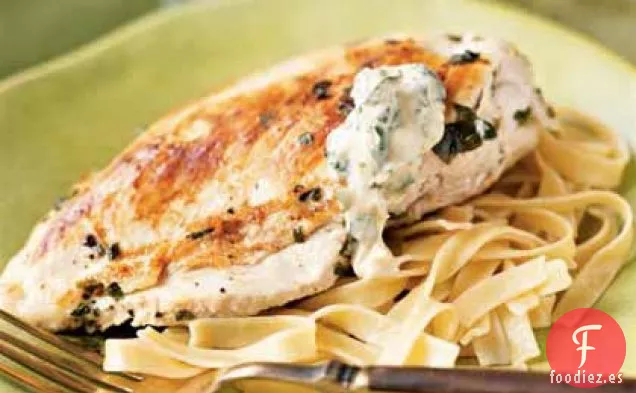 Pollo con Limón y Albahaca con Alioli de Albahaca