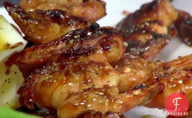 Camarones a la Parrilla Glaseados