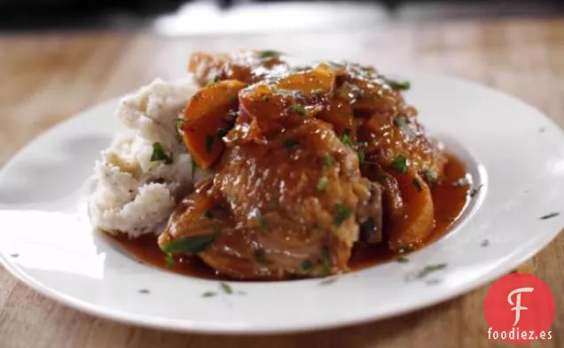 Pollo con Whisky de Melocotón