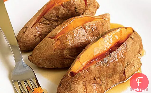 Batatas Asadas Con Mantequilla De Arce