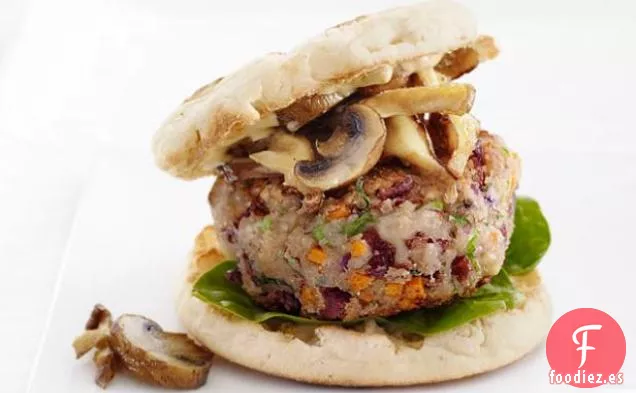 Hamburguesas Vegetarianas con Champiñones