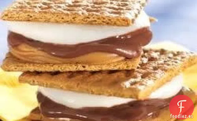 S'Mores de Mantequilla de Maní para Microondas