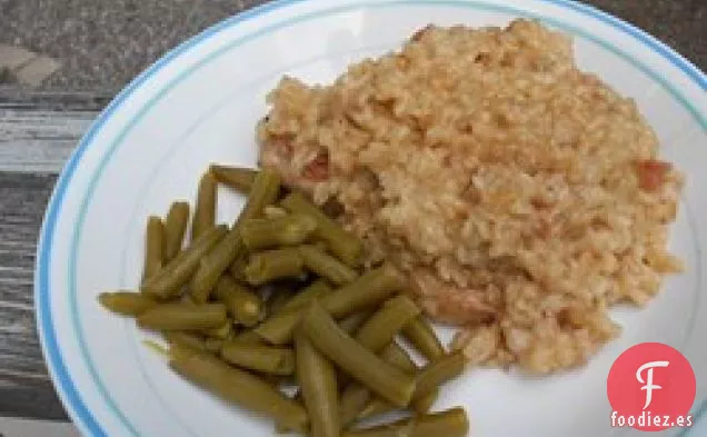 Chuleta de Cerdo y Cazuela de Arroz