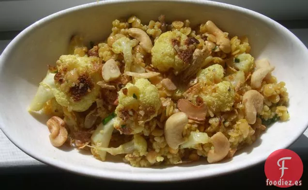 Ensalada De Coliflor Al Curry, Lentejas Rojas Y Cuscús