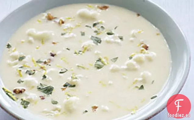 Sopa De Cheddar Y Coliflor