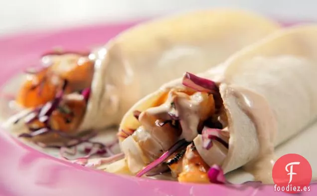 Tacos de Camarones a La Parrilla con Lima de Chile
