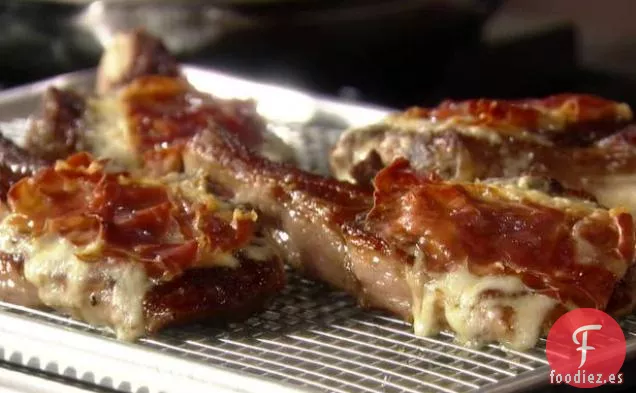 Ojos de Costilla de Ternera a la Sartén con Jamón y Fontina