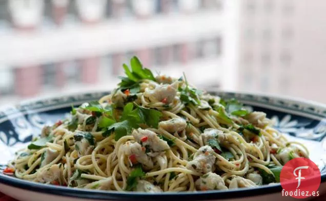 Pasta Saludable con Cangrejo Picante