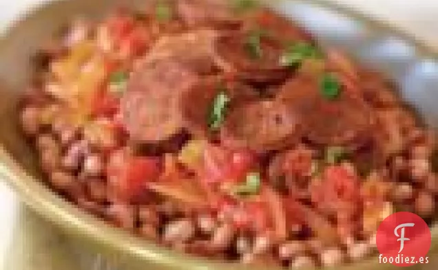Guisantes De Ojos Negros Con Chorizo Y Guiso