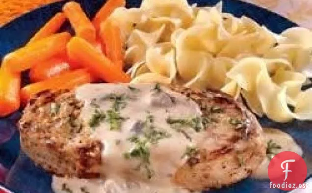 Chuletas de Cerdo Cremosas de Mostaza