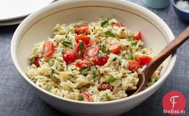 Orzo con Queso Feta y Tomates