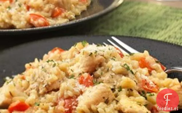 Pollo y Arroz Cremoso al estilo de Risotto