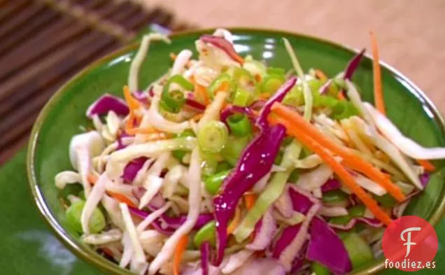 Ensalada de Cebolleta y Edamame con Aderezo de Lima Naranja