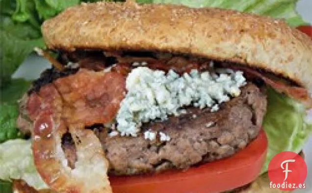 Hamburguesas de Tocino y Queso Azul