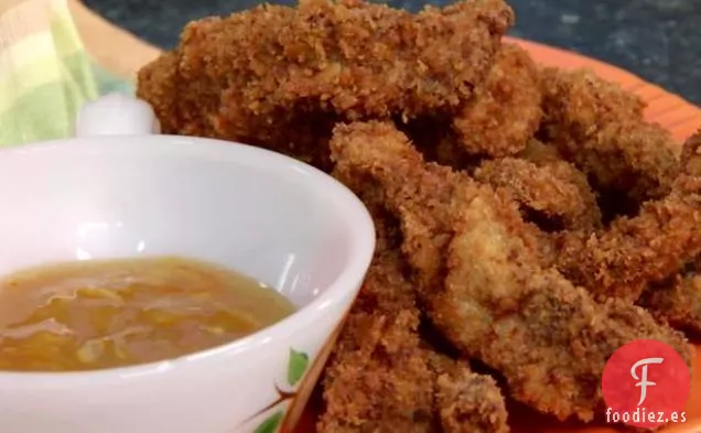 Tiras de Carne de Res de Naranja con Salsa de Naranja