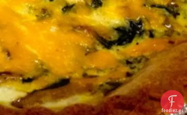 Quiche de Espinacas y Champiñones con Setas Shiitake