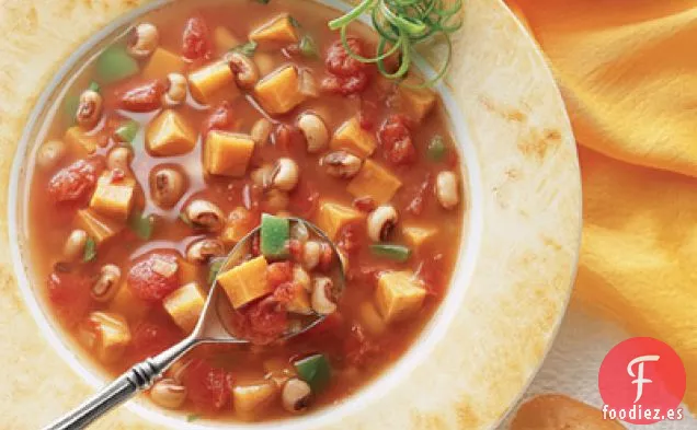 Sopa de Guisantes de Ojos Negros de Batata