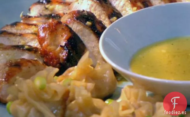 Pollo a la Parrilla con Vinagreta de Jengibre Picante
