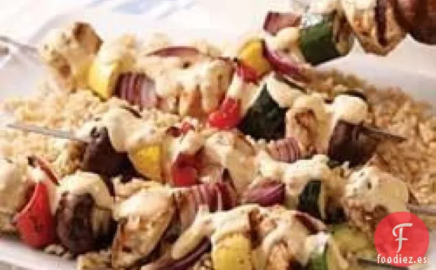 Brochetas de Pollo con Tomate y Albahaca