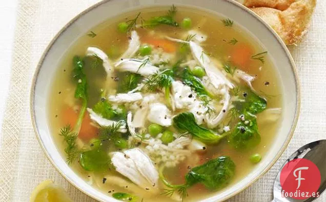 Sopa de Pollo y Pasta de Cocción Lenta