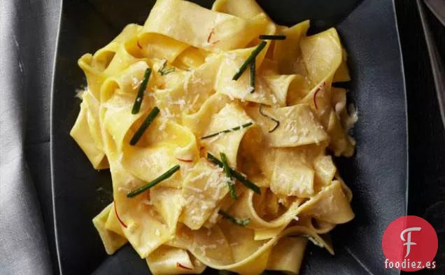 Pappardelle en Crema de Azafrán