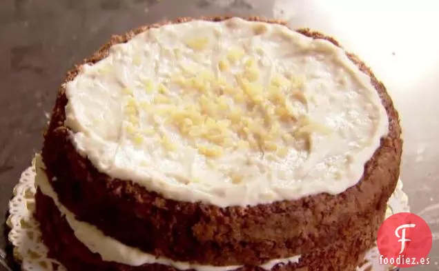 Pastel de Zanahoria con Glaseado de Mascarpone de Jengibre