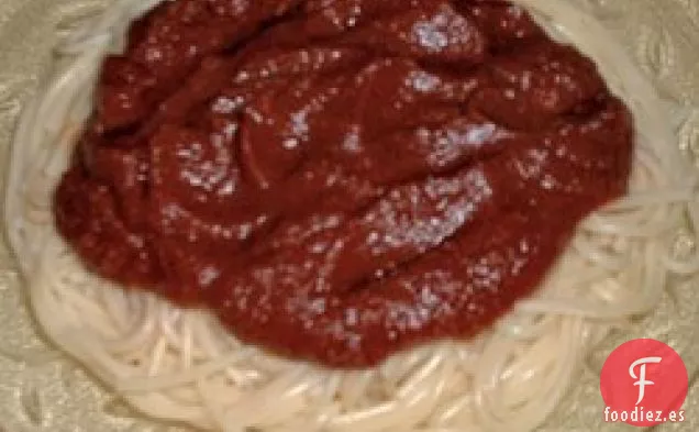 Salsa de Espaguetis con Jugo de Tomate