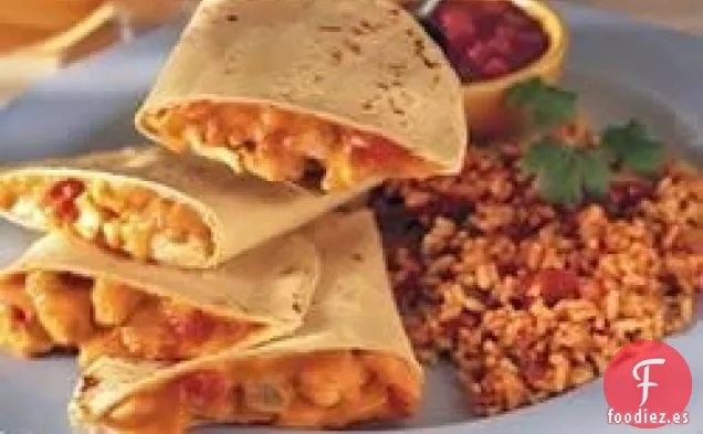 Quesadillas de Pollo y Arroz Fiesta